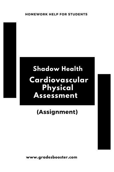 NR 509 Week 4 Shadow Health Cardiovascular Physical Assessment Assignment
